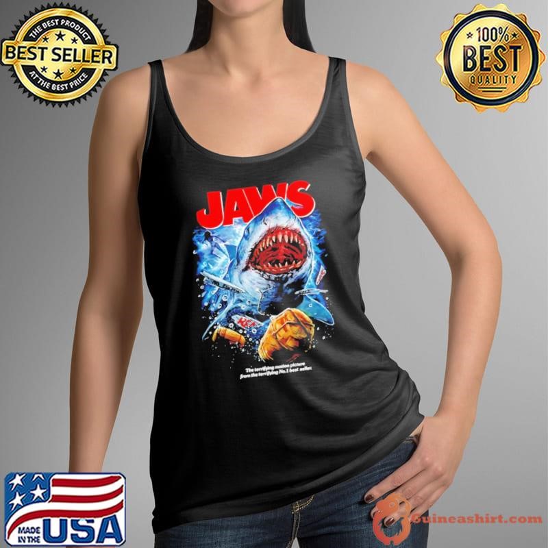 Jaws the terrifying motion picture from the terrifying no 1 shirt