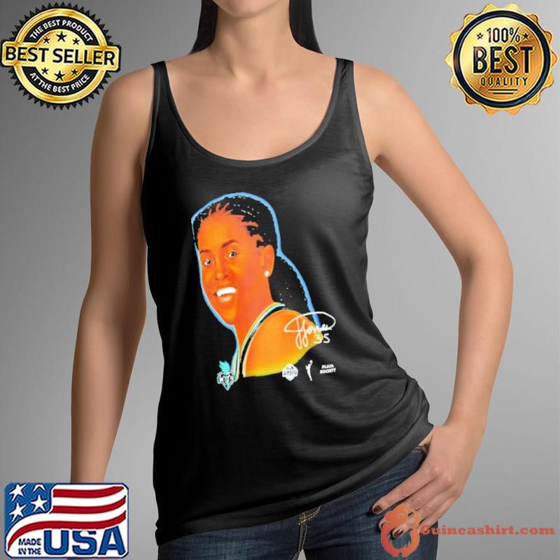 Jonquel Jones New York Liberty Big Head Signature shirt