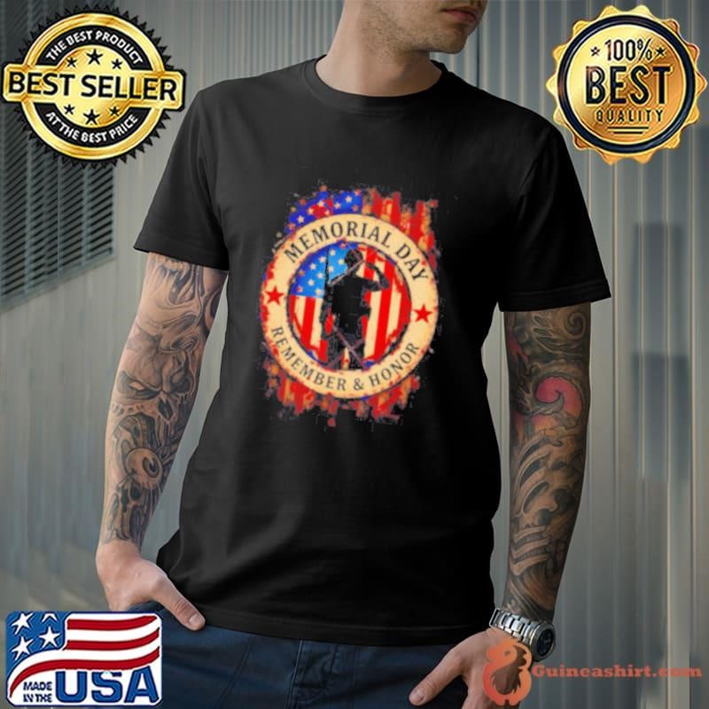 Memorial Day Remember Honor Partiotic Veterans American Flag 2025 Unisex