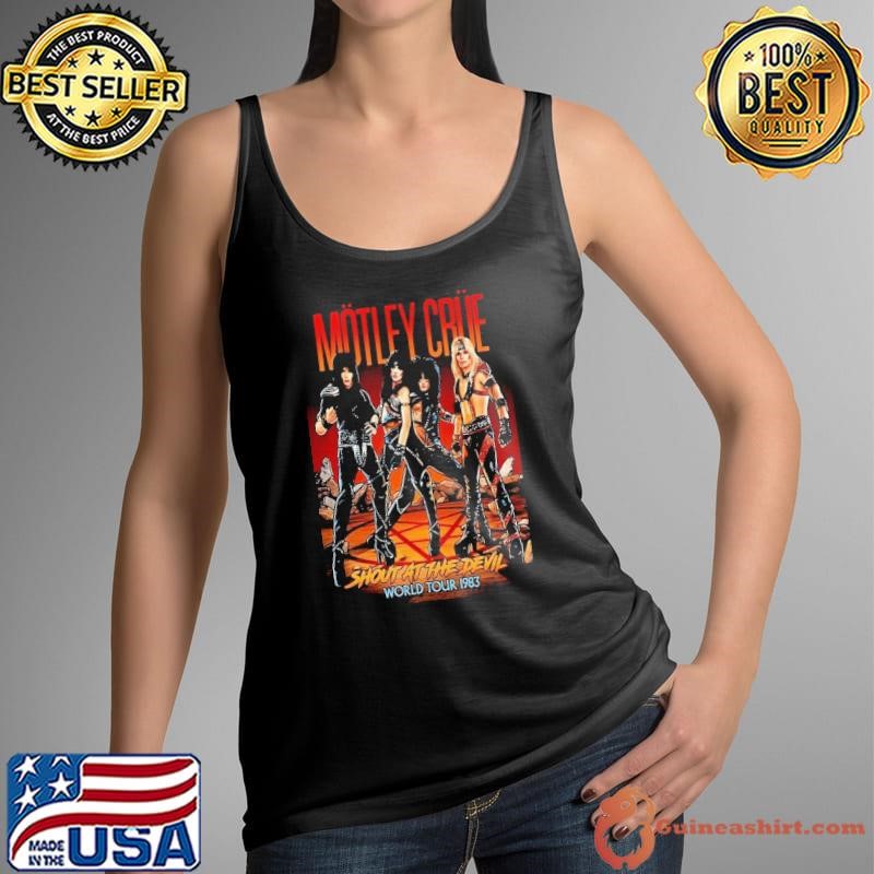 Motley Crue Crucial Crue Tour 1987-1988 Poster Tank Top