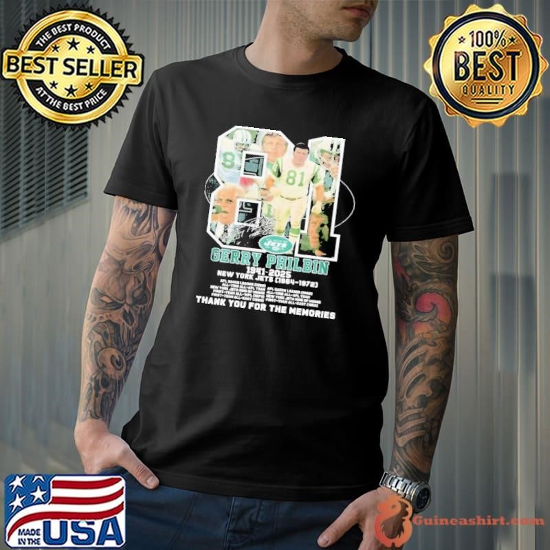 New York Jets x Gerry Philbin 1941-2025 Thank You For The Memories Unisex