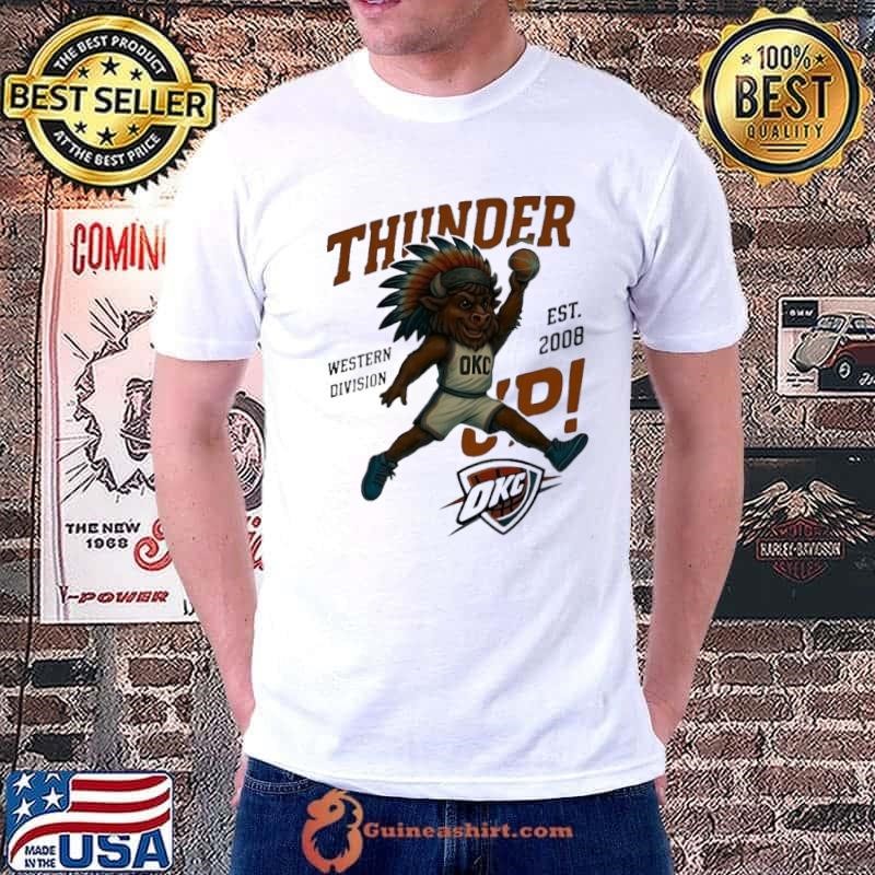 OKC Thunder Western Division est. 2008 Thunder Up mascot Unisex