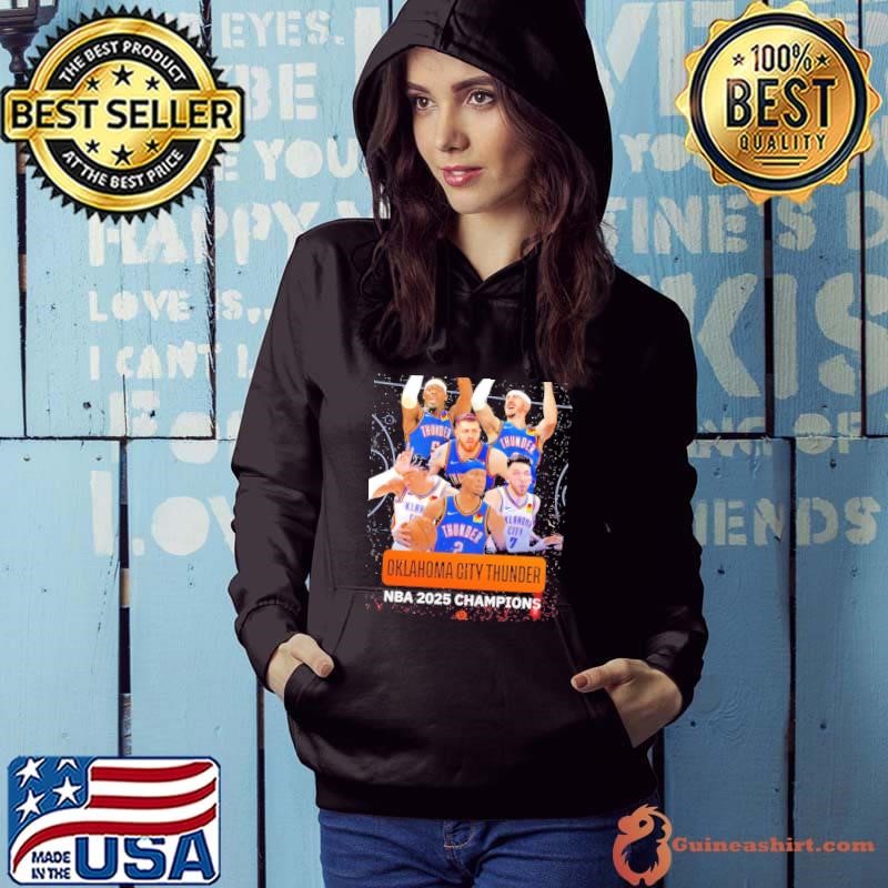 Oklahoma City Thunder NBA 2025 Champions poster Hoodie