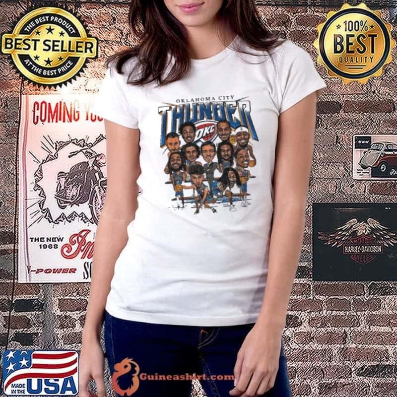 Oklahoma City Thunder OKC team caricature shirt