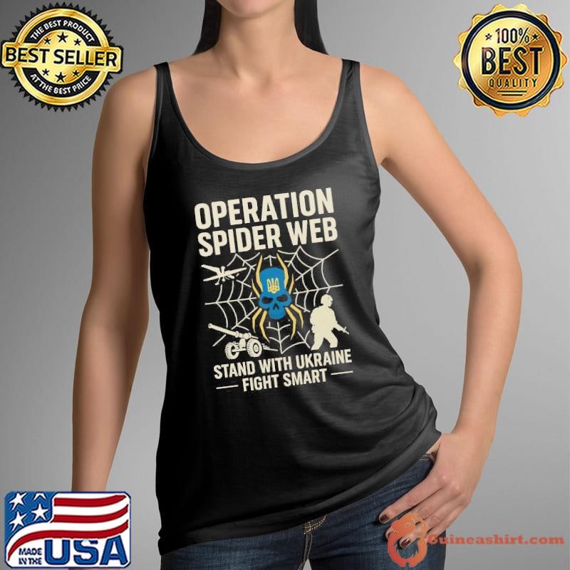 Operation Spider Web Ukraine Stand With Ukraine Military Skull Tank Top