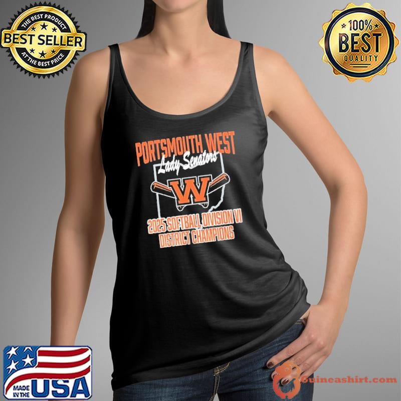 Portsmouth West Lady Senators 2025 Softball Division VI District Champions shirt