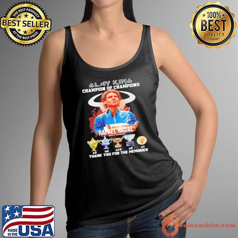 Rafael Nadal Thank You For The Memories Signature Champion Commemorative Tennis shirt