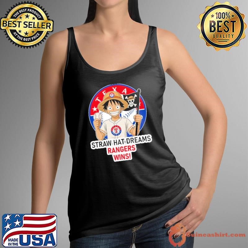 Texas Rangers Monkey D. Luffy straw hat dreams wins shirt