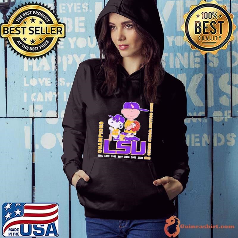 The Peanut Characters LSU Tigers 2025 College World Series Champions Hoodie