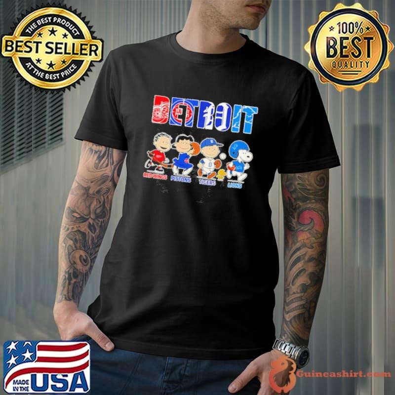 The Peanuts Snoopy Detroit Sports Red Wings Pistons Tigers and Lions Unisex