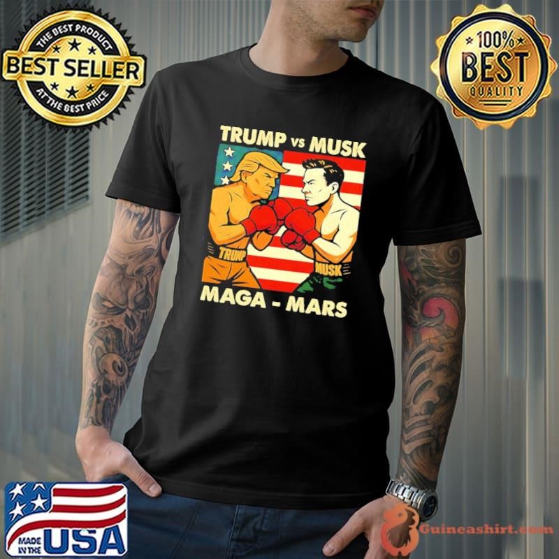 Trump vs Musk MAGA vs Mars boxing usa flag Unisex