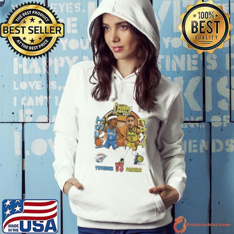 West OKC Thunder Shai vs East Indiana Pacers Haliburton 2025 NBA Finals Face Off Hoodie