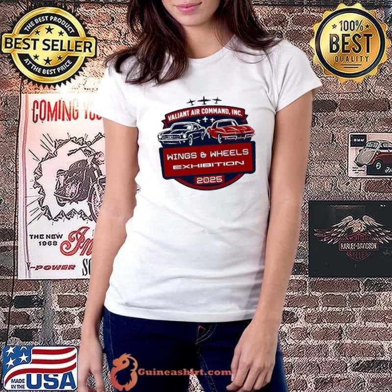 Wings and Wheels Exclusive Valiant Air Command INC logo shirt