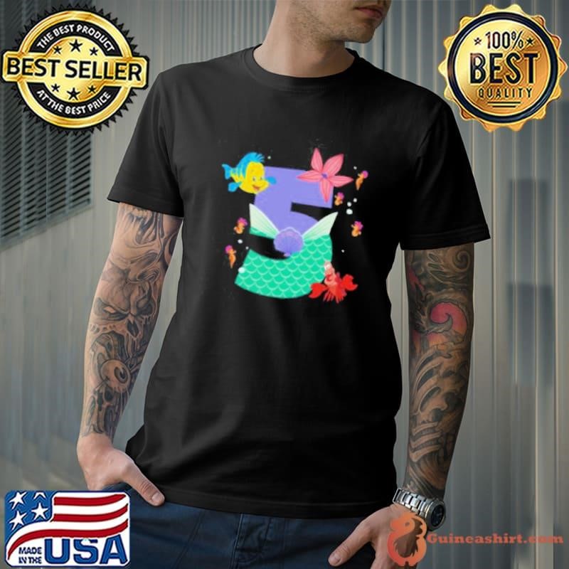 Disney Ariel Numbers 5 Fifth 5th Birthday Party Unisex