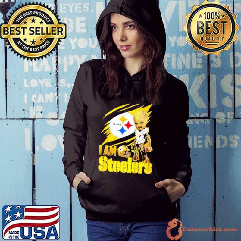 Groot I am Pittsburgh Steelers helmet Hoodie