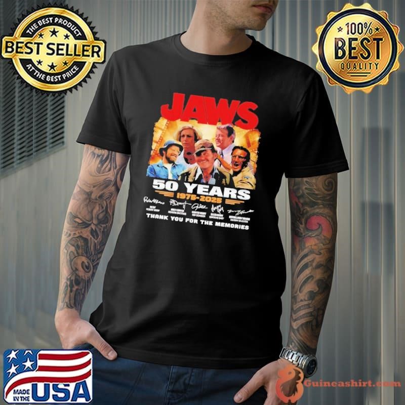 Jaws 50 years 1975-2025 thank you for the memories signature Unisex