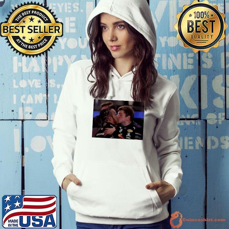 Lewis Hamilton and Max Verstappen Kiss meme Hoodie
