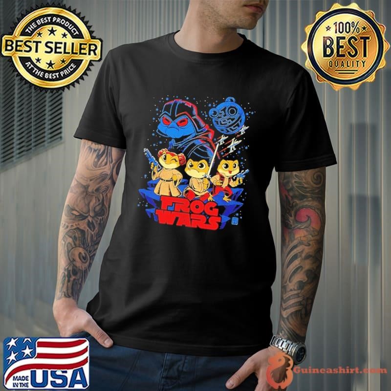 Star Wars frogs as Darth Vader Princess Leia Luke Skywalker and Han Solo Frog Wars Unisex