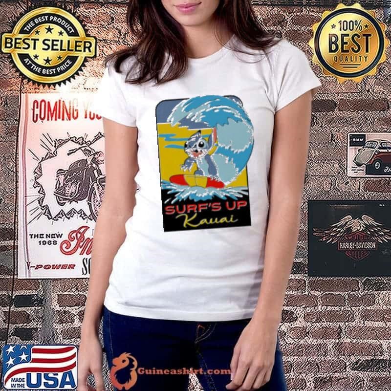 Stitch Surf up kawai summer shirt