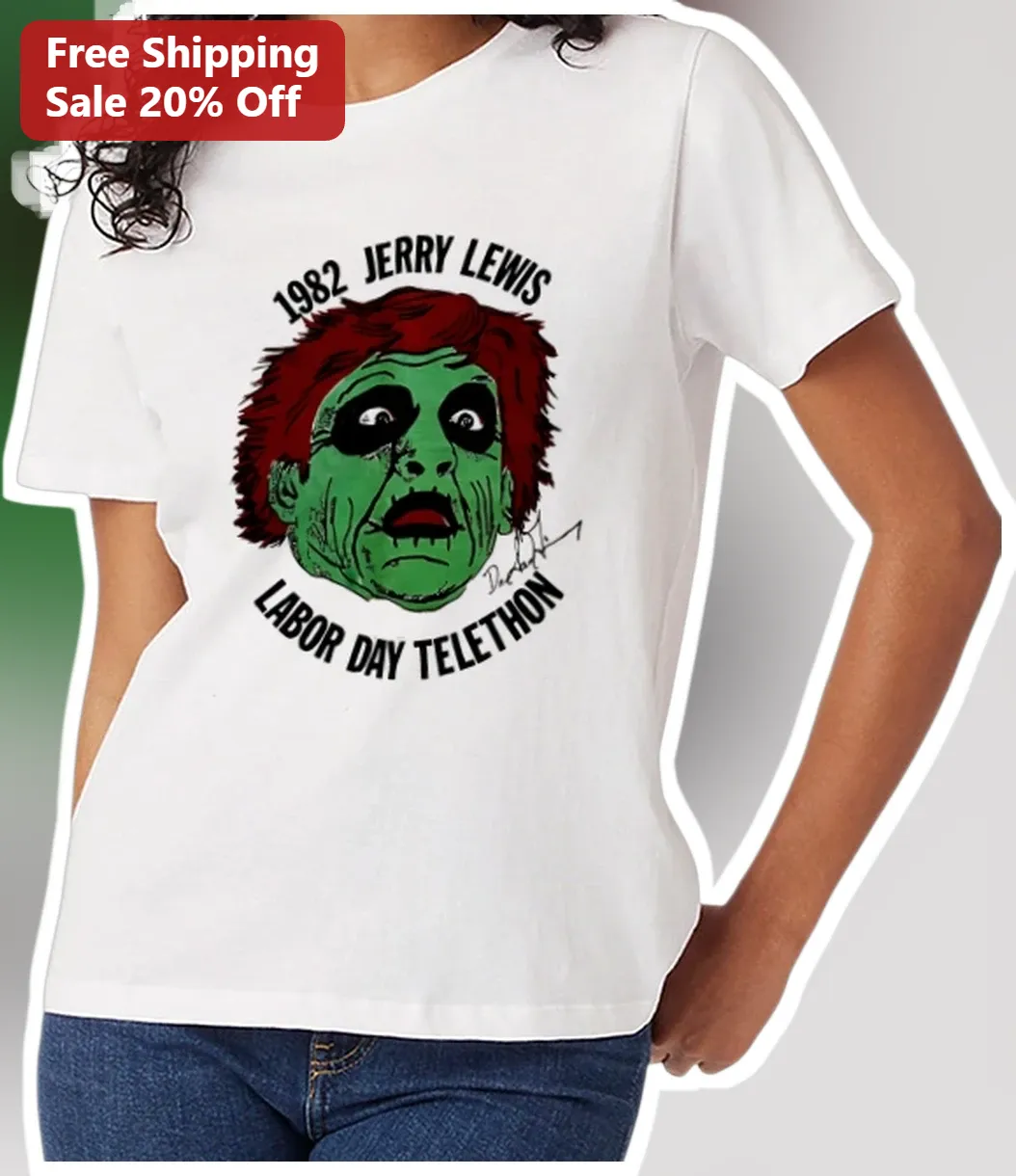1982 Jerry Lewis Labor Day Telethon Tee Vintage MDA TV Memorabilia Graphic Shirt