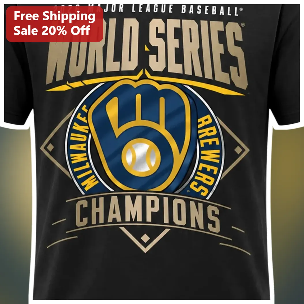 2026 MLB World Series Milwaukee Brewers Champions Tee available at our Miami, Florida warehouse