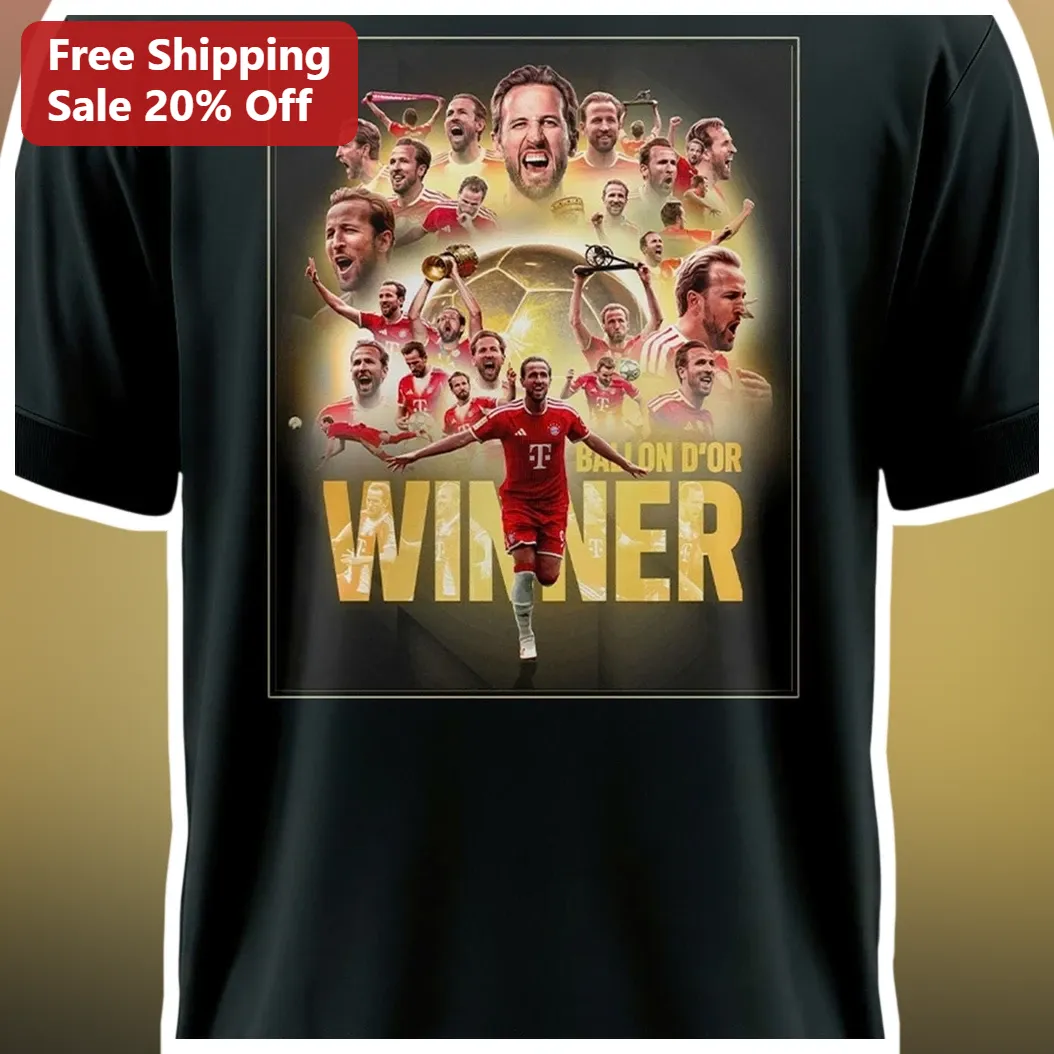 Ballon d'Or Winner Harry Kane Graphic Tee Football Fan Gift