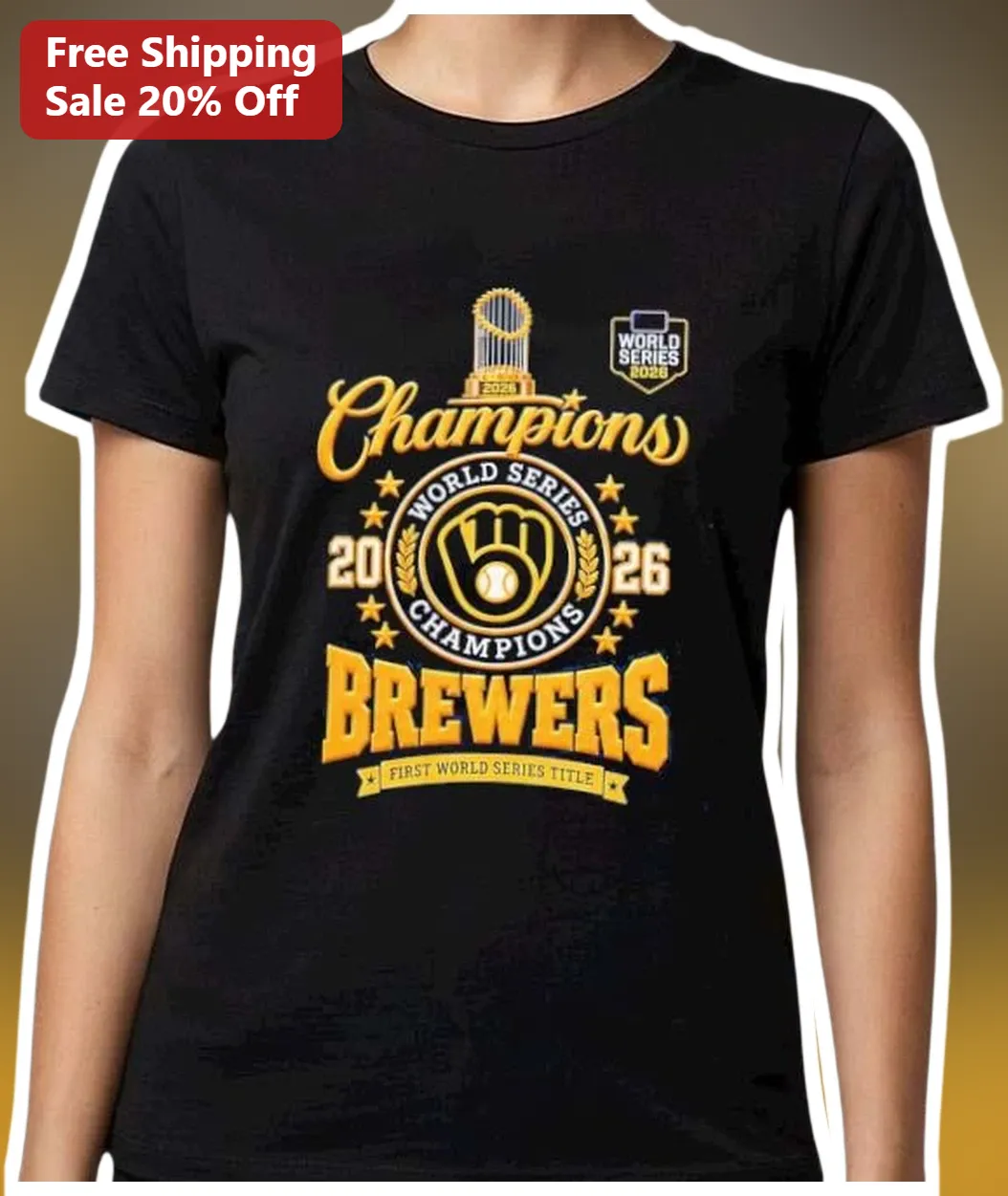 Brewers World Series Champions First Title Tee Milwaukee Historic Victory Shirt available at our Miami, Florida warehouse