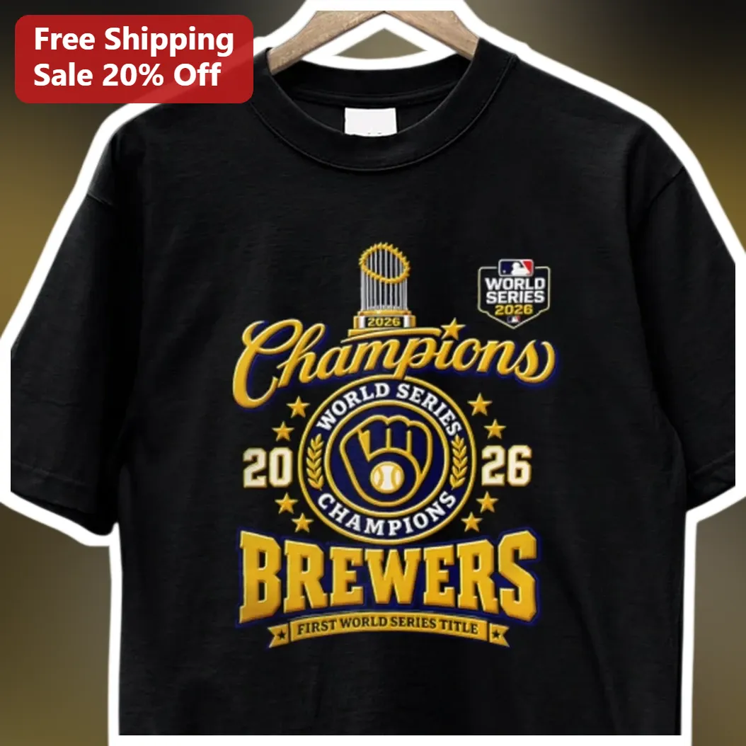Champions World Series 2026 Milwaukee Brewers First Title Tee available at our Miami, Florida warehouse