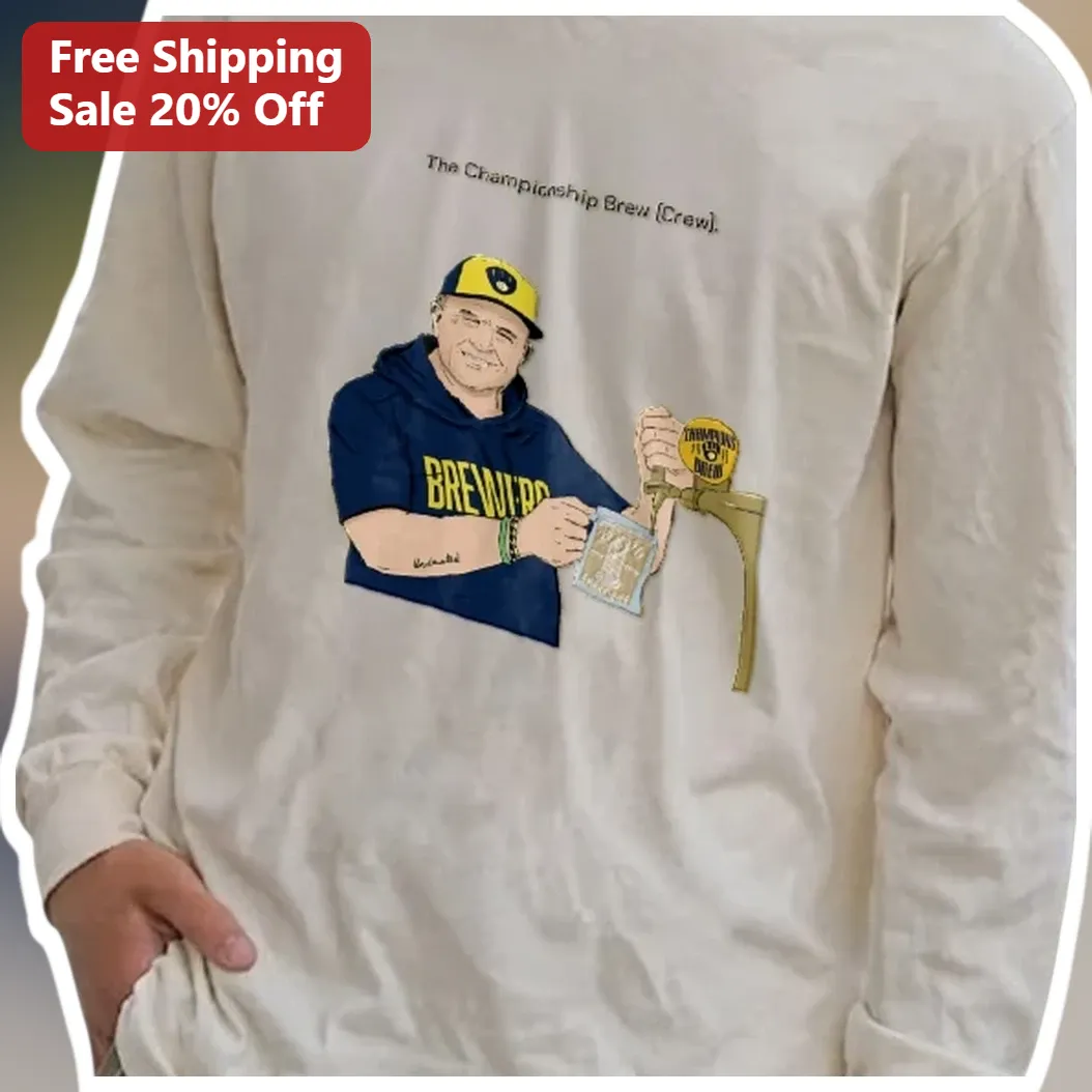 Championship Brew Crew Tee Milwaukee Brewers NLCS Champions Fan Gear available at our Miami, Florida warehouse