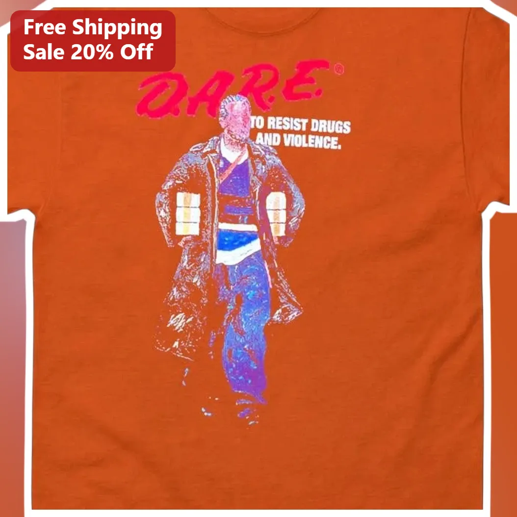 D.A.R.E. To Resist Drugs And Violence David Hasselhoff Retro Vintage Graphic Tee available at our Miami, Florida warehouse