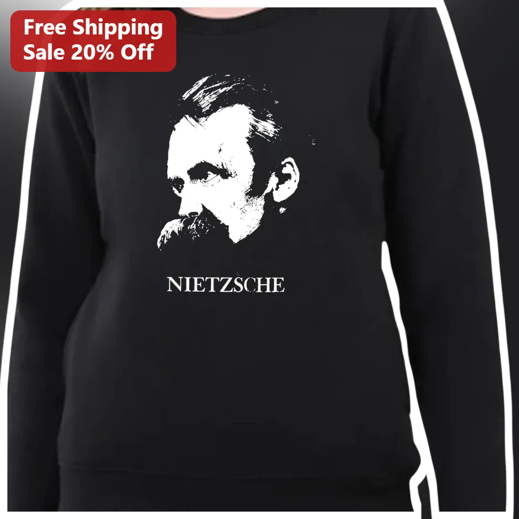 Friedrich Nietzsche Sweatshirt Dark Academia Philosophy Crewneck Gift for Intellectuals