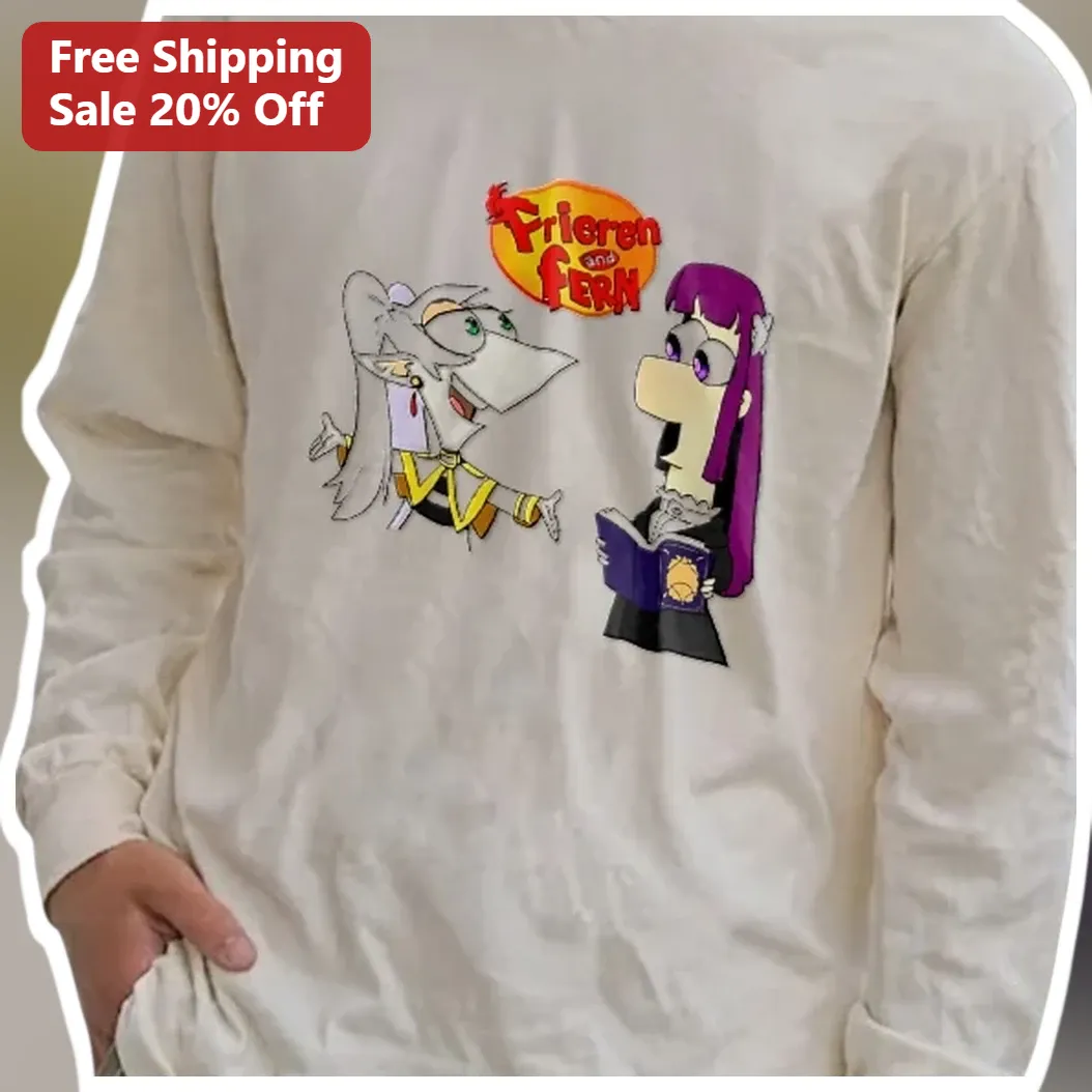 Frieren and Fern Long Sleeve Shirt Frieren Beyond Journey's End Anime Merch available at our Miami, Florida warehouse
