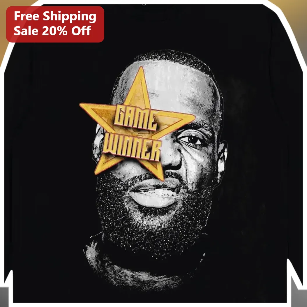 Game Winner Tee LeBron James Basketball Fan Gear Graphic T-Shirt for Men