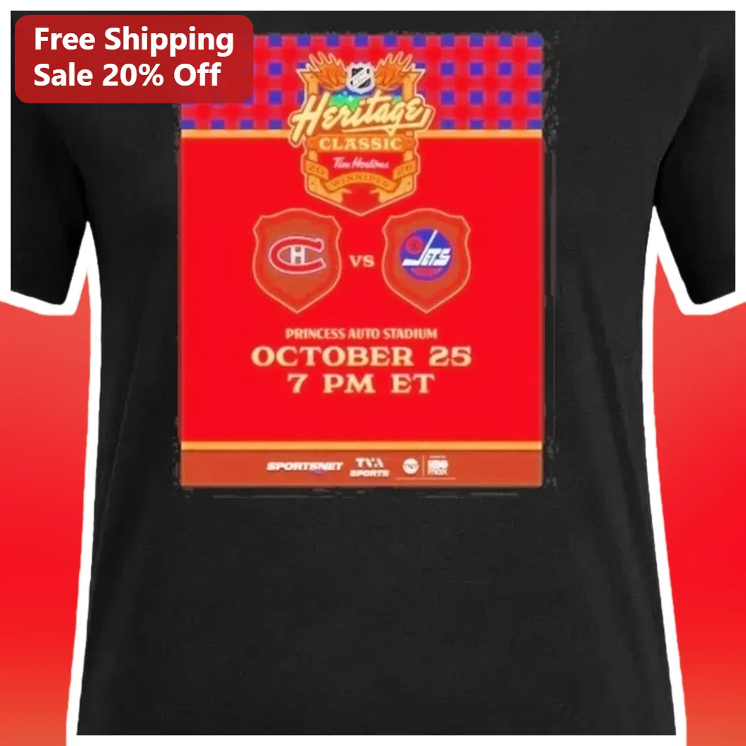 Heritage Classic Montreal Canadiens vs Edmonton Oilers NHL Tee available at our Miami, Florida warehouse