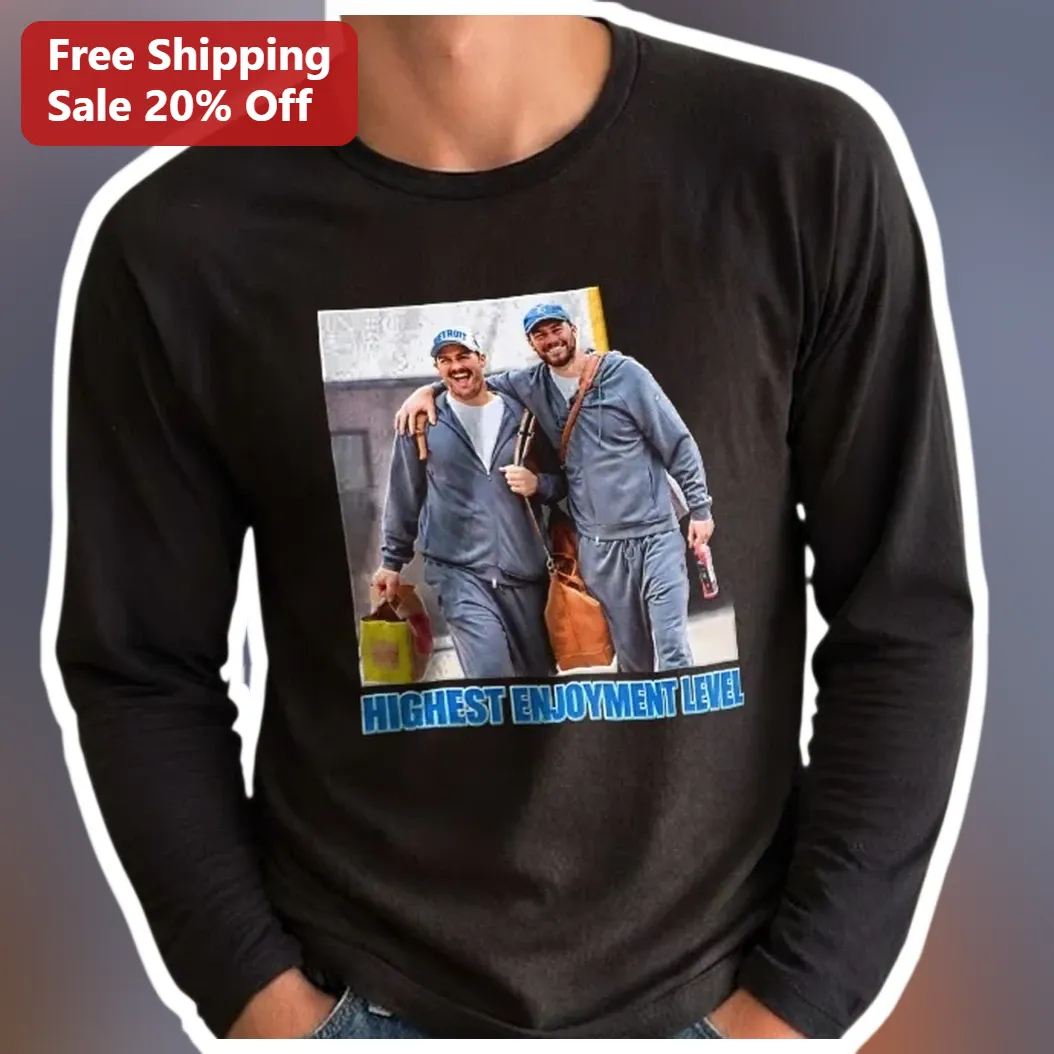 Highest Enjoyment Level Taylor Swift Travis Kelce Long Sleeve Shirt available at our Miami, Florida warehouse