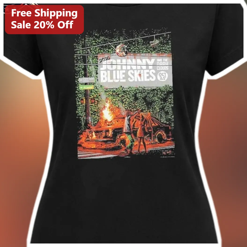 Johnny Blue Skies and the Dark Clouds Vintage Tour Tee Sturgill Simpson Merch available at our Miami, Florida warehouse