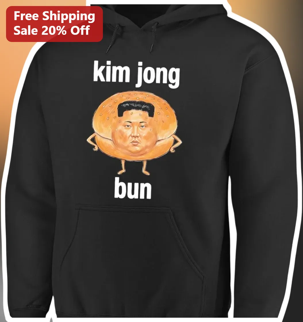 Kim Jong Bun Hoodie Kim Jong Un Political Satire Novelty Christmas Gift Black Pullover