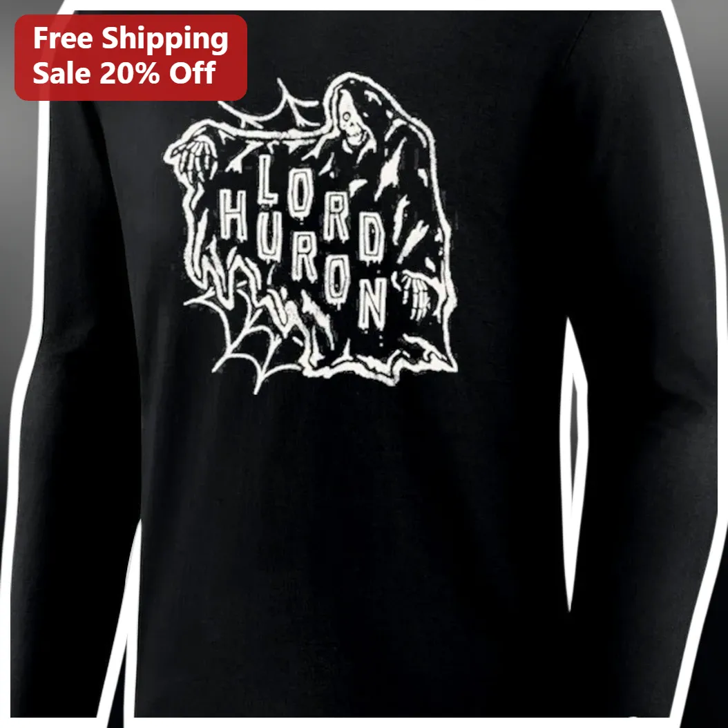 Lord Huron Long Sleeve Tee Indie Folk Band Merch Grim Reaper Graphic Shirt available at our Miami, Florida warehouse