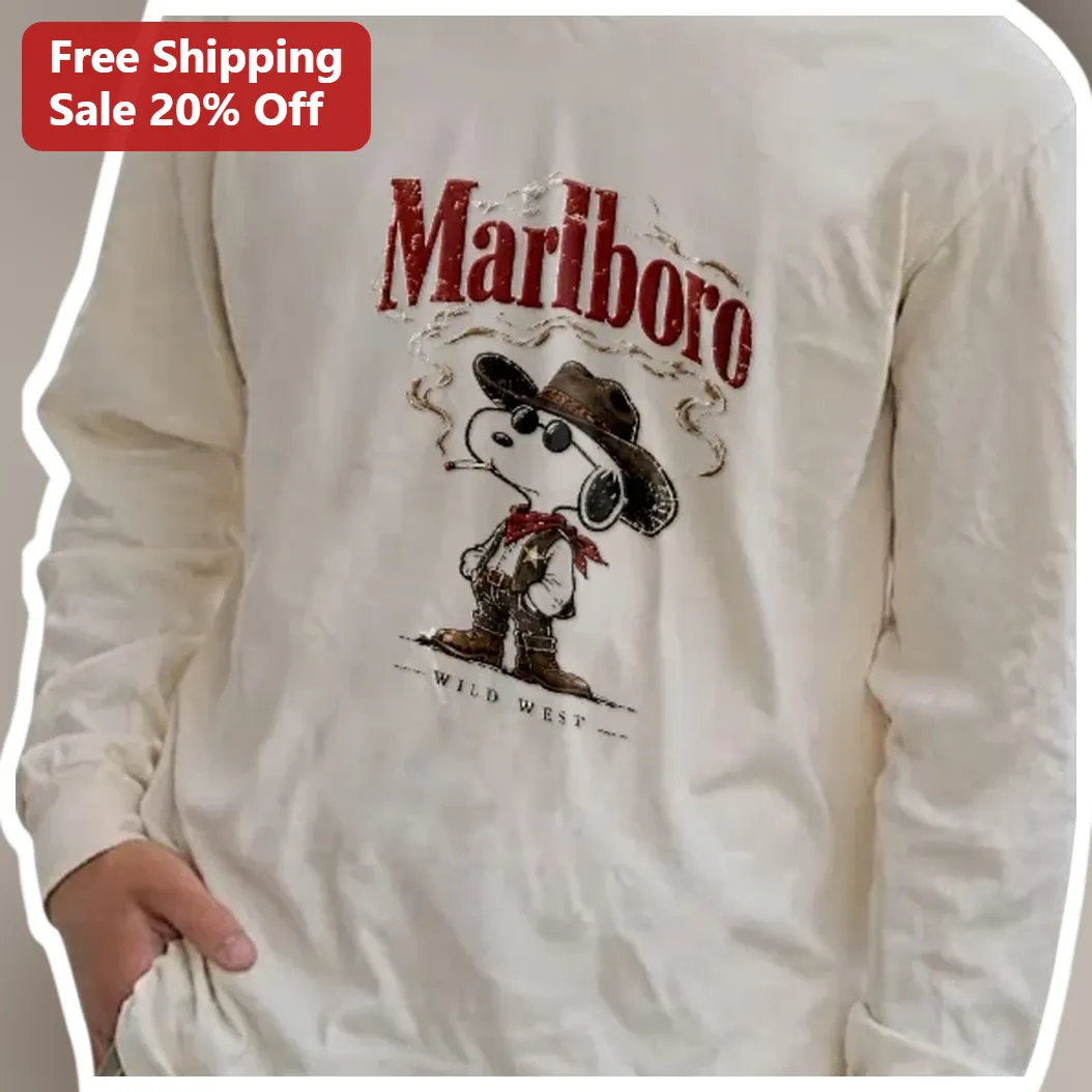 Marlboro Wild West Vintage Cowboy Long Sleeve Tee available at our Miami, Florida warehouse