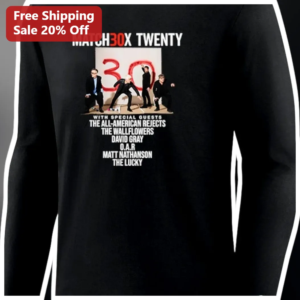 Matchbox Twenty 30th Anniversary Tour Long Sleeve Shirt Rock Band Merch