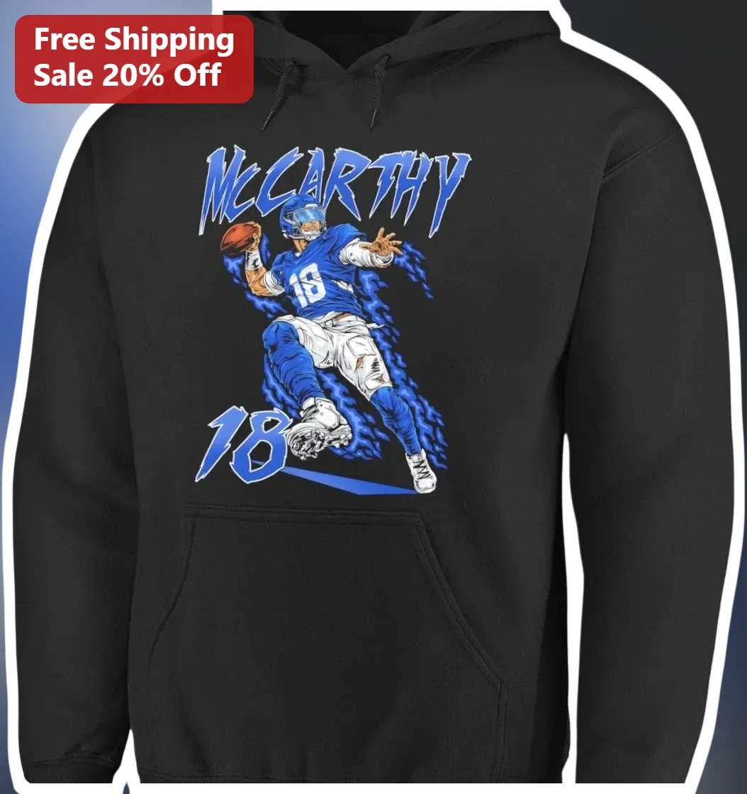 McCarthy Football Quarterback Hoodie Trevor Lawrence Style Pullover for Men available at our Miami, Florida warehouse