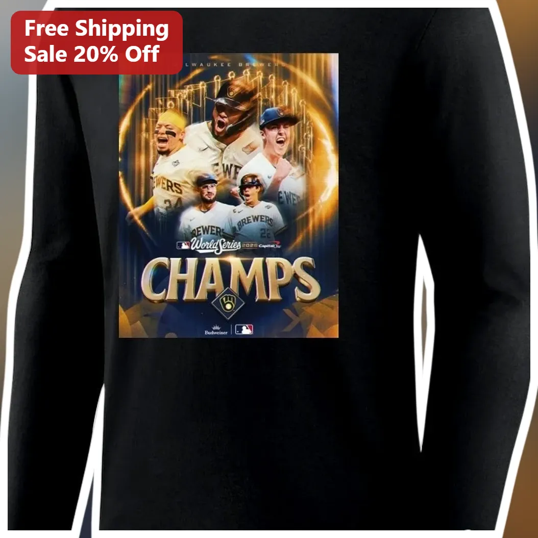 Milwaukee Brewers World Series 2025 Champs Long Sleeve Tee available at our Miami, Florida warehouse