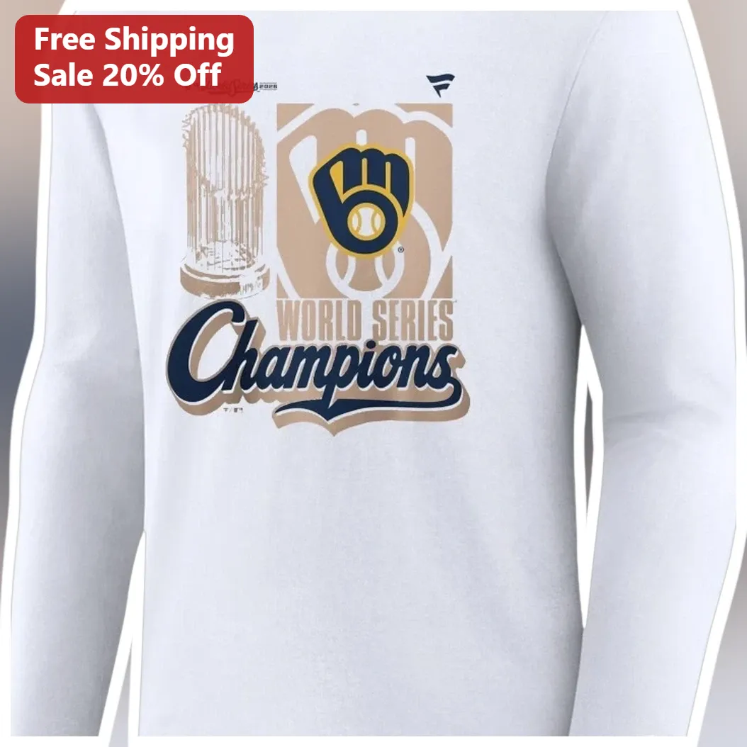 Milwaukee Brewers World Series Champions Long Sleeve Tee First Title Baseball Fan Apparel