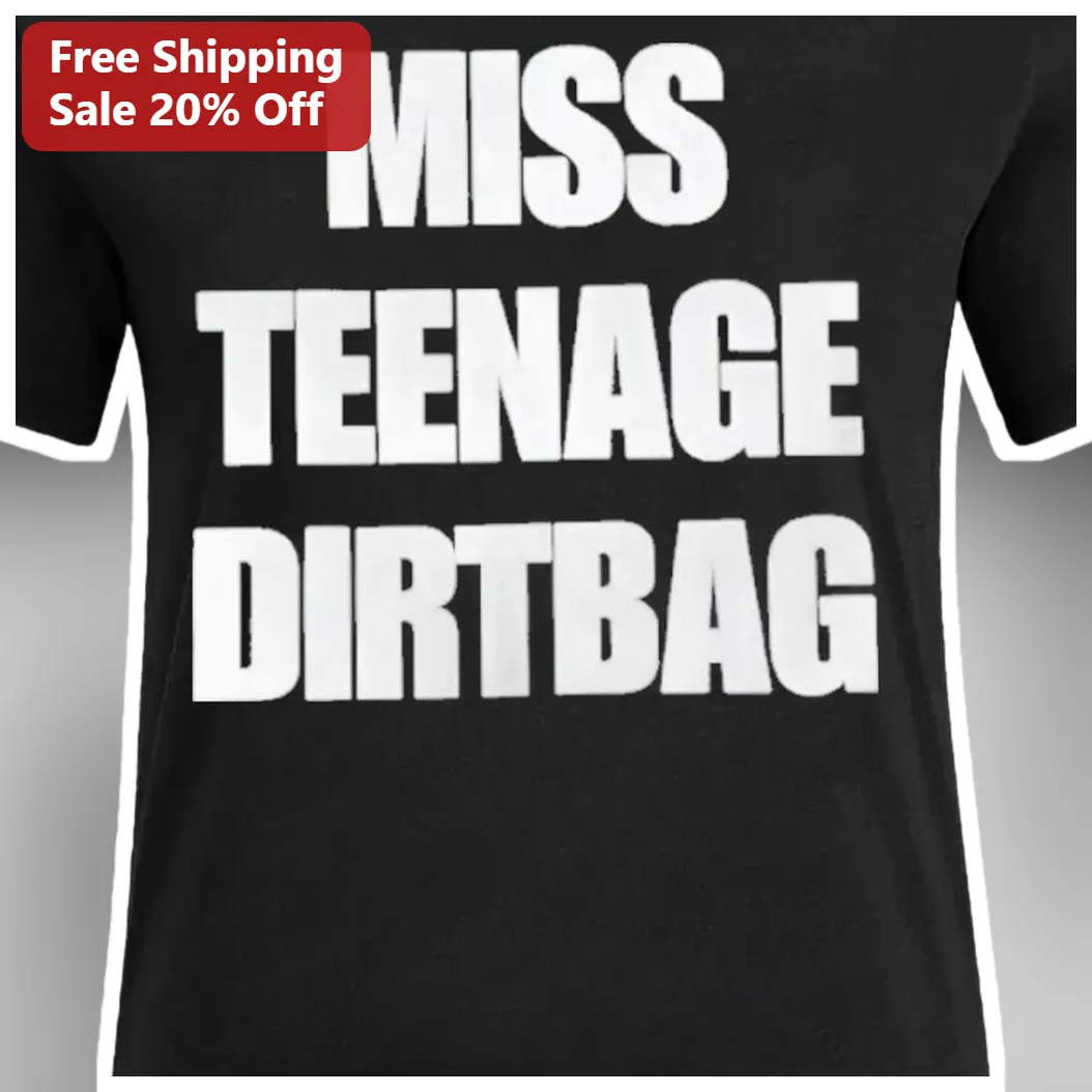 Miss Teenage Dirtbag Graphic Tee Wheatus Band Merch Retro Rock Shirt available at our Miami, Florida warehouse