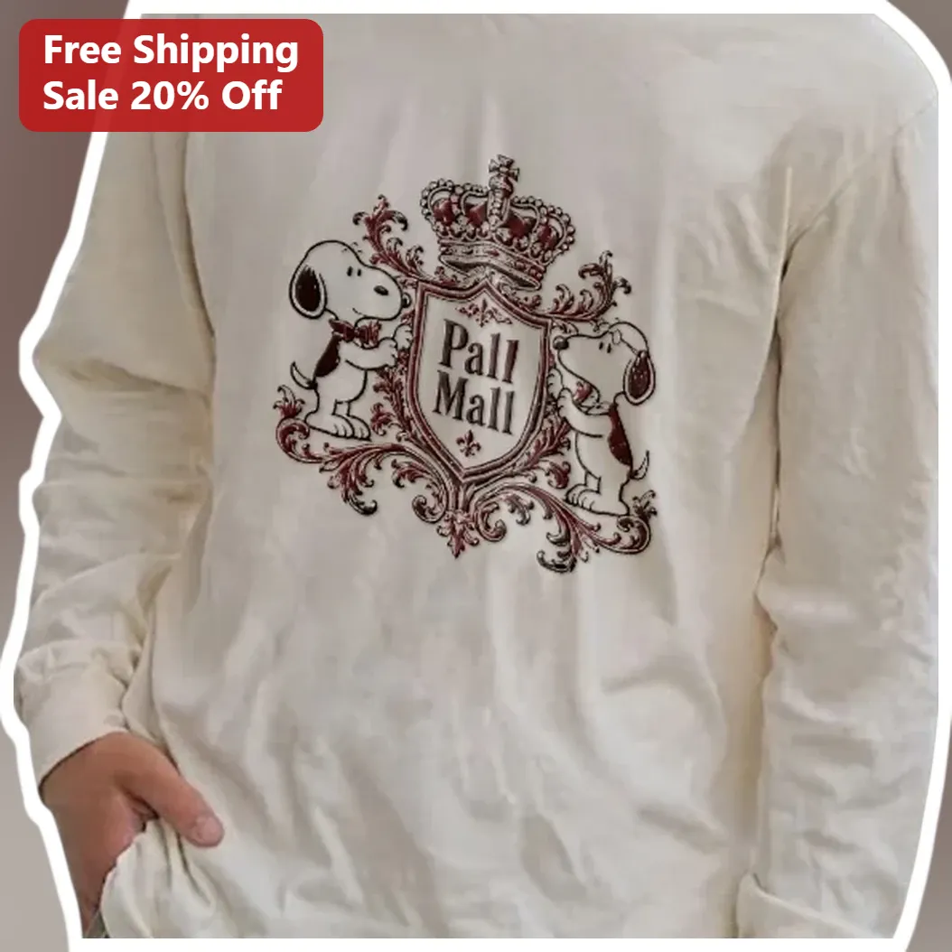 Pall Mall Long Sleeve Tee Snoopy Vintage Retro Cartoon Graphic Shirt available at our Miami, Florida warehouse
