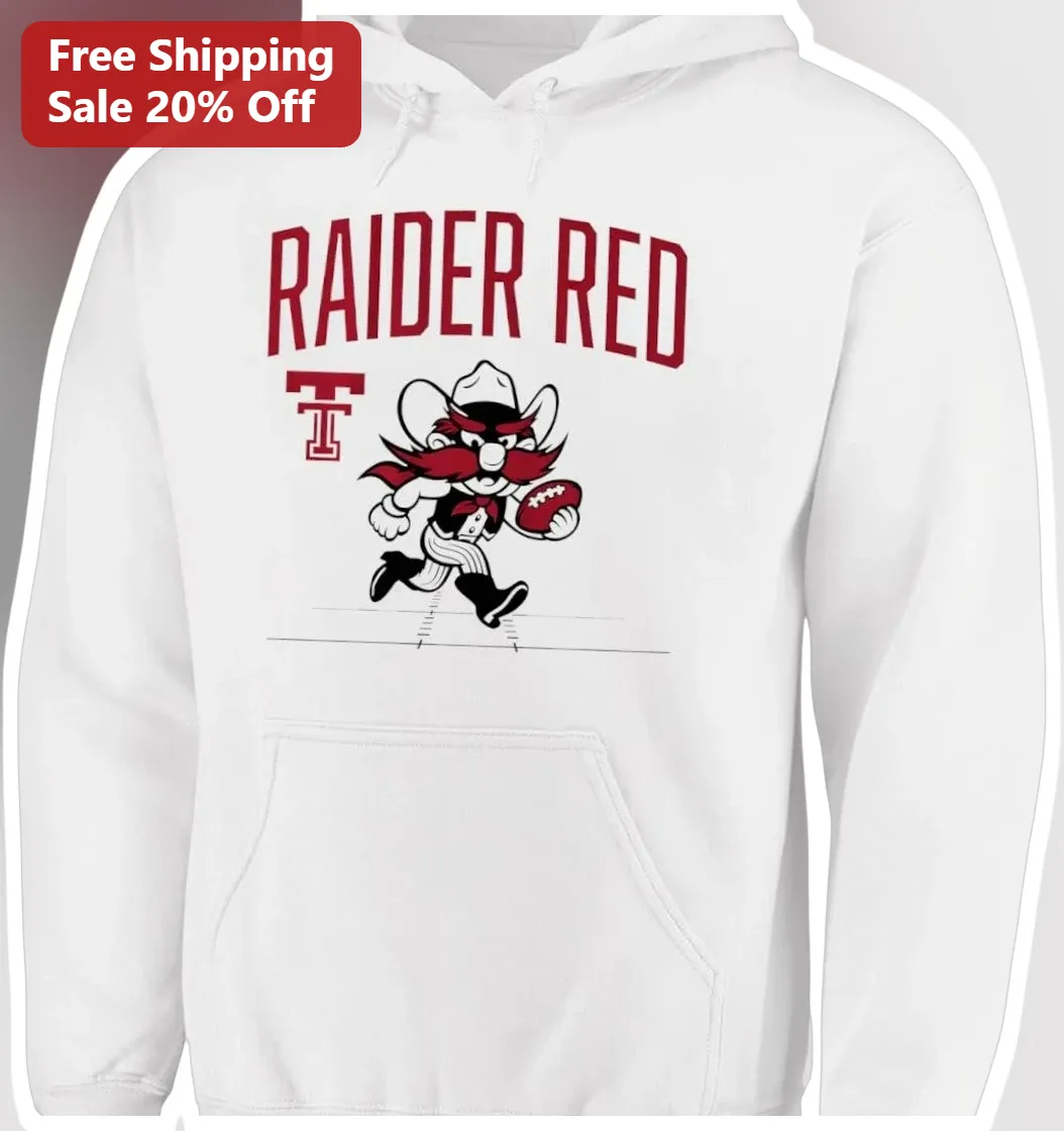 RAIDER RED Texas Tech Red Raiders Mascot Hoodie Game Day Fan Gear available at our Miami, Florida warehouse