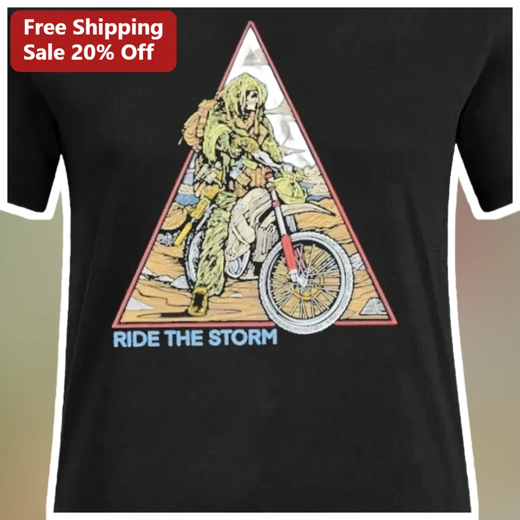 Ride The Storm Sasquatch Dirt Bike Graphic Tee available at our Miami, Florida warehouse