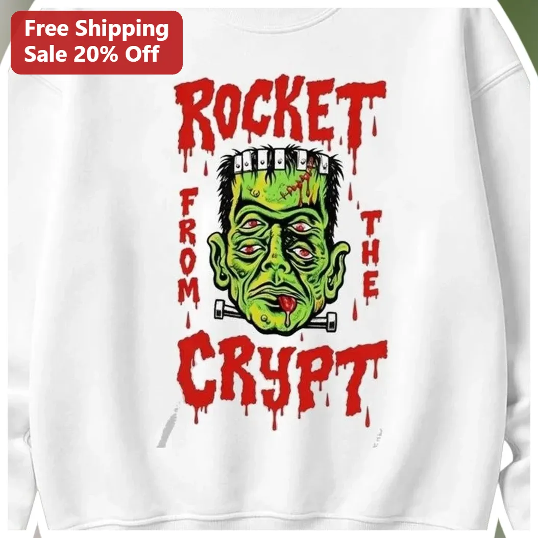 Rocket From The Crypt Sweatshirt Vintage Horror Comic Monster Graphic Crewneck for Punk Fans