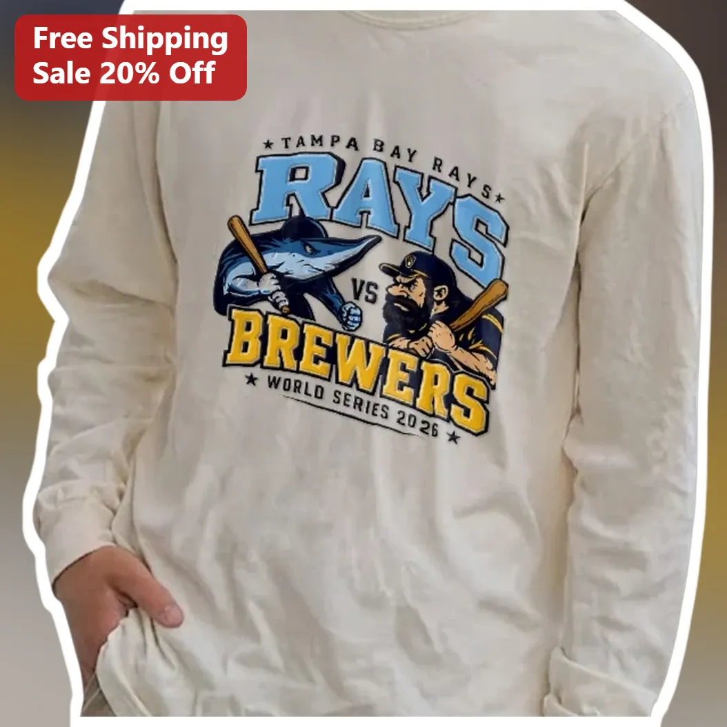Tampa Bay Rays vs Brewers World Series 2026 Long Sleeve Tee available at our Miami, Florida warehouse