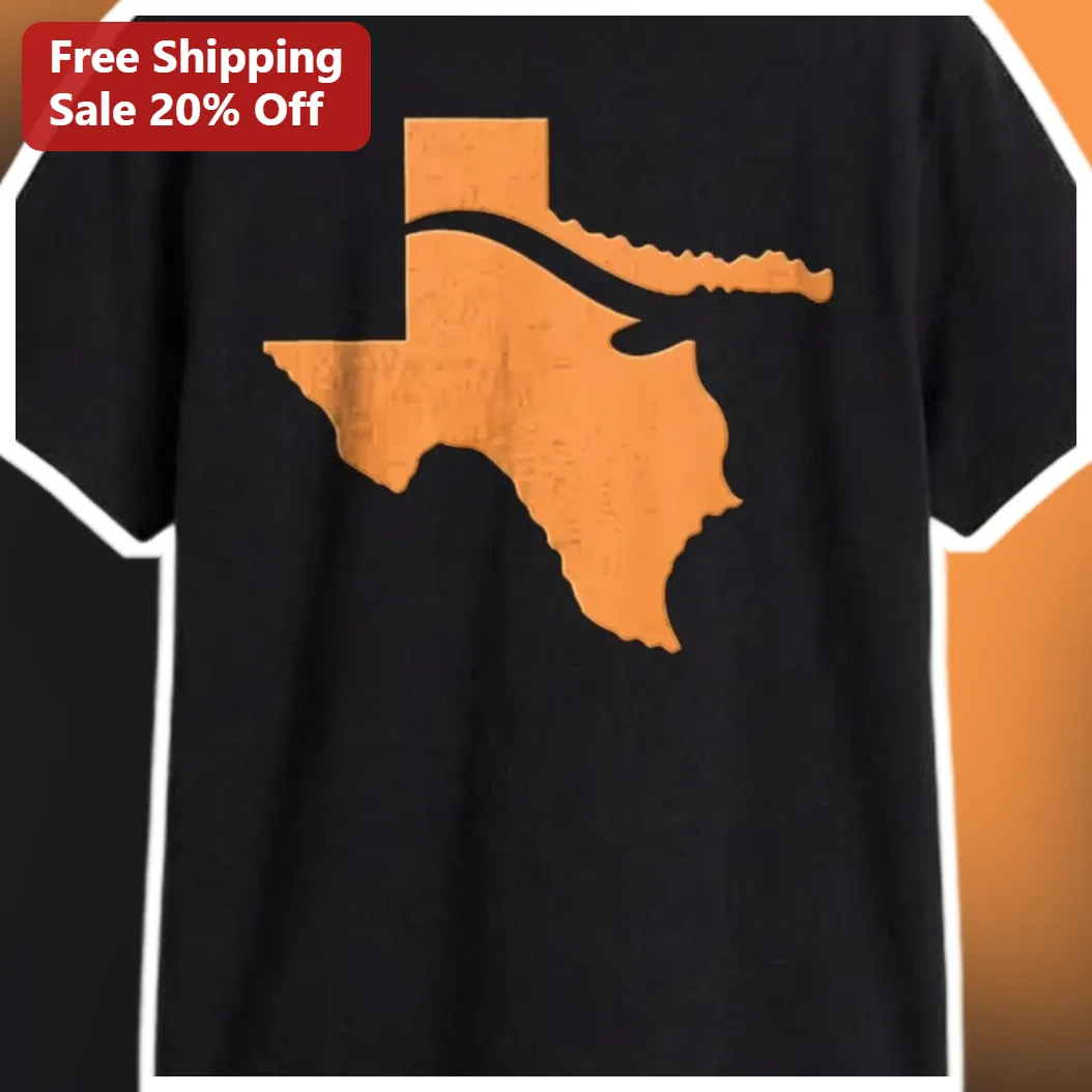 Texas State Alligator Silhouette Tee Lone Star Wildlife Graphic Shirt available at our Miami, Florida warehouse